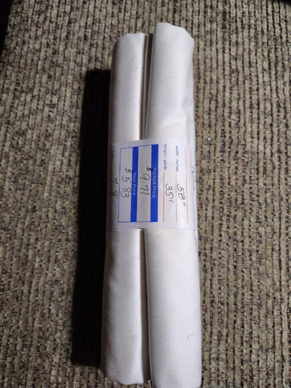 Fabric Remnant Type, Size, Color, Material And Manufacturer Varies See Pictures